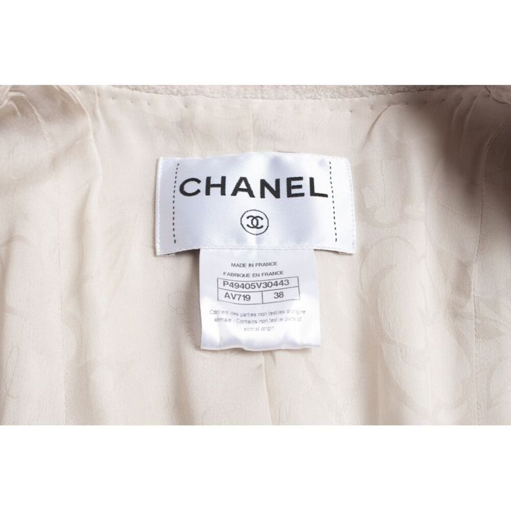 Chanel Cream Colored Wool Jacket - image 6